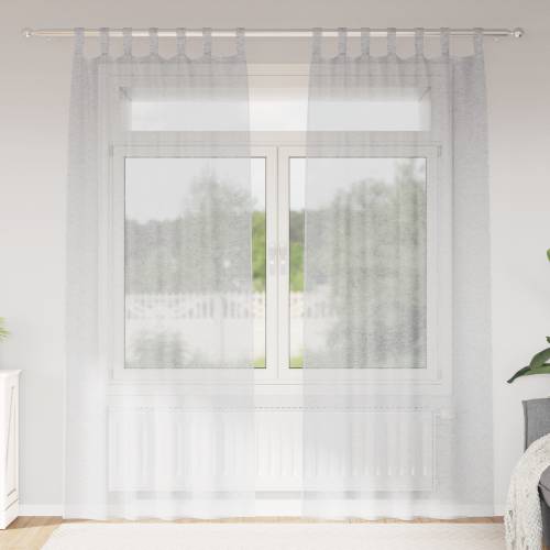 Zavjese sa zavjesama 2 pcs Svjetlosiva 140 x 260 cm Poliester Cijena