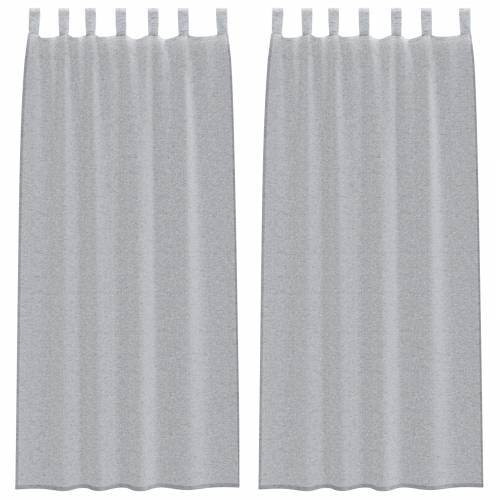 Zavjese sa zavjesama 2 pcs Tamnosiva 140 x 260 cm Poliester Cijena
