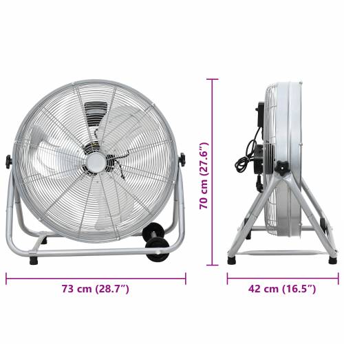 ventilator s kotačima 3 brzine srebrni Φ64 cm Cijena