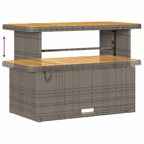 set od 10 komada vrtnih sofa s jastucima sivi poli ratan acacia Cijena