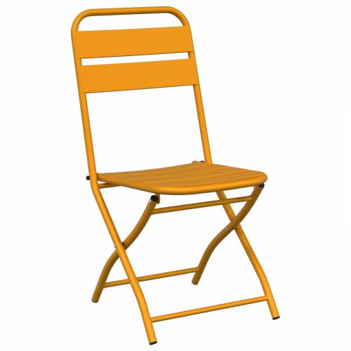 Sklopive Vrtne Stolice 2 kom Mustard Žuta 42x52x82 cm Prah-premazani Čelik Cijena