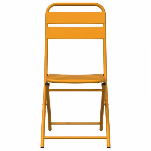 Sklopive Vrtne Stolice 2 kom Mustard Žuta 42x52x82 cm Prah-premazani Čelik Cijena