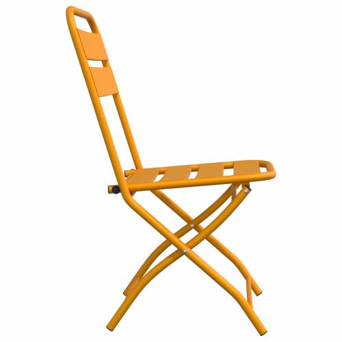 Sklopive Vrtne Stolice 2 kom Mustard Žuta 42x52x82 cm Prah-premazani Čelik Cijena