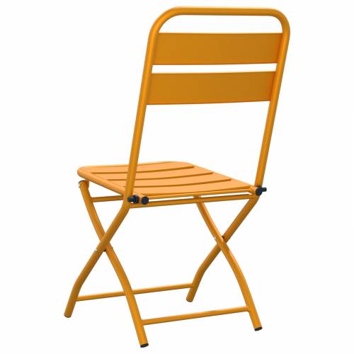 Sklopive Vrtne Stolice 2 kom Mustard Žuta 42x52x82 cm Prah-premazani Čelik Cijena