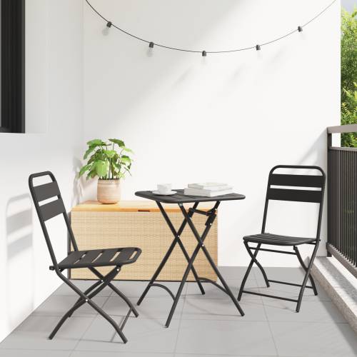 Sklopive vrtne stolice 2 kom Antracit 42x52x82 cm Čelik obložen prahom Cijena