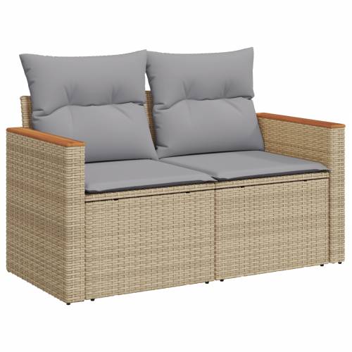 set od 13 komada vrtnih sofa s jastučićima Bež Poli Ratan Akacija Cijena