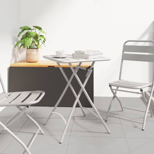 Sekretar stol za vrt Bež 55x55x73 cm Čelik Cijena