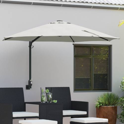 Zidni vrtni suncobran sa LED-ima Bež 248 cm Cijena