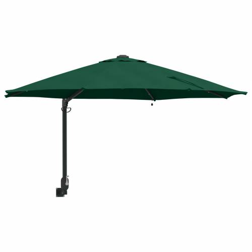 Zidni vrtni suncobran s LED-ima Zeleni 248 cm Cijena