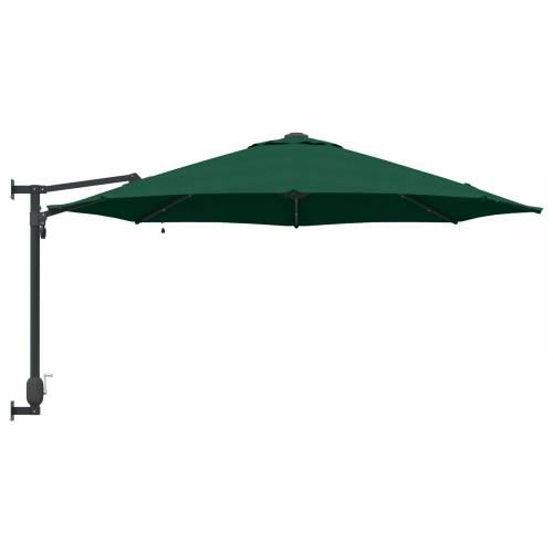 Zidni vrtni suncobran s LED-ima Zeleni 248 cm Cijena