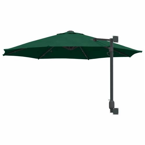Zidni vrtni suncobran s LED-ima Zeleni 248 cm Cijena