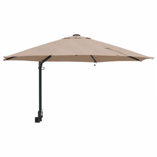 Zidni vrtni suncobran s LED-ovima Taupe 248 cm Cijena
