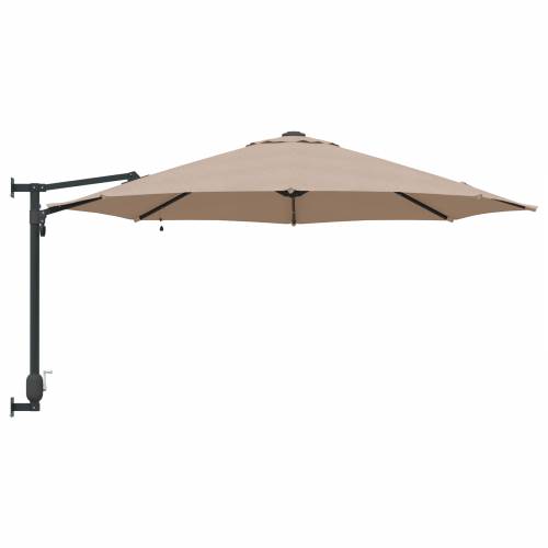 Zidni vrtni suncobran s LED-ovima Taupe 248 cm Cijena