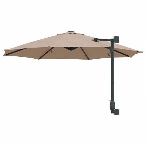 Zidni vrtni suncobran s LED-ovima Taupe 248 cm Cijena