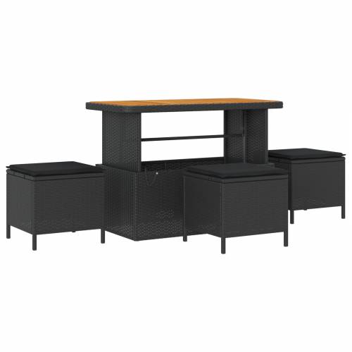 Set vrtnih sofa od 14 dijelova s jastučićima crni poli ratan akacija Cijena
