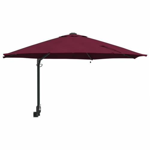 Zidni vrtni suncobran s LED-ima Bordeaux Crveni 248 cm Cijena