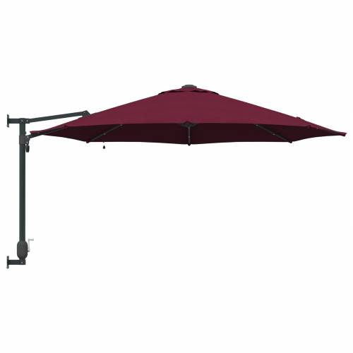 Zidni vrtni suncobran s LED-ima Bordeaux Crveni 248 cm Cijena