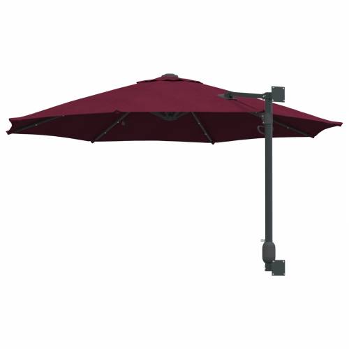 Zidni vrtni suncobran s LED-ima Bordeaux Crveni 248 cm Cijena