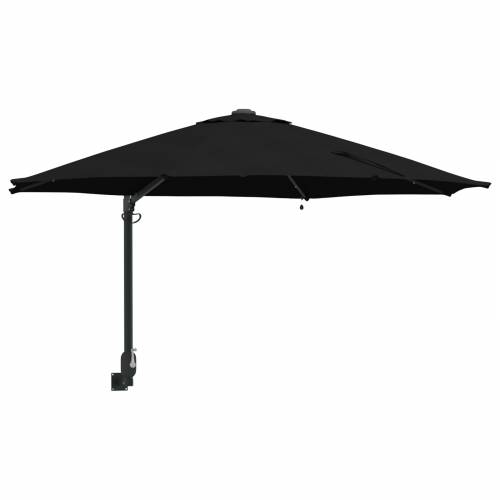 Zidni vrtni suncobran s LED-ima Crna 248 cm Cijena