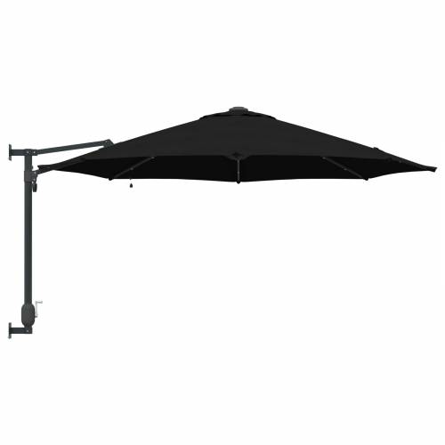 Zidni vrtni suncobran s LED-ima Crna 248 cm Cijena