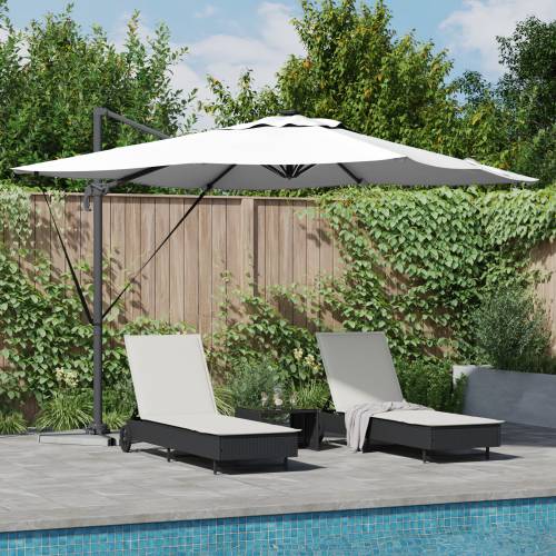 Suncobran Roma s LED svjetlima Pijesak 286x285x270 cm Aluminij Cijena