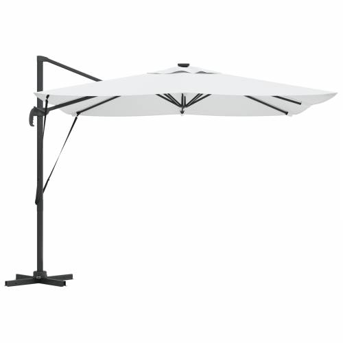 Suncobran Roma s LED svjetlima Pijesak 286x285x270 cm Aluminij Cijena