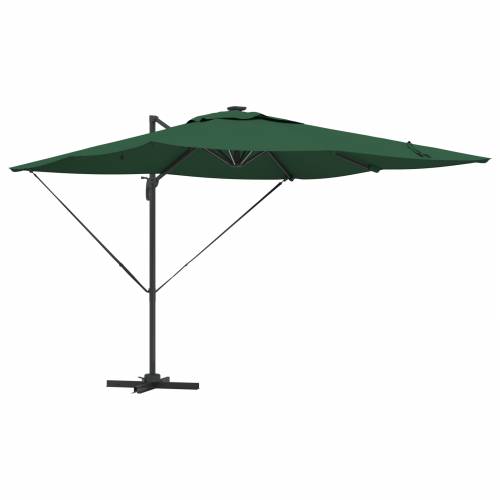 Cantilever Roma Parasol s LED diodama - Zelena, 286 x 285 x 270 cm Aluminij Cijena
