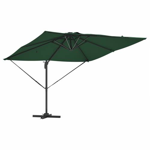 Cantilever Roma Parasol s LED diodama - Zelena, 286 x 285 x 270 cm Aluminij Cijena