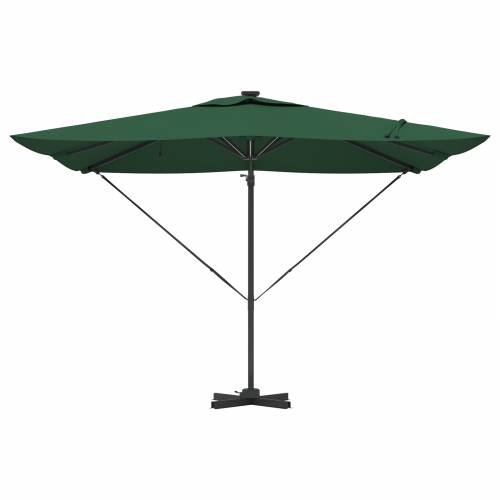 Cantilever Roma Parasol s LED diodama - Zelena, 286 x 285 x 270 cm Aluminij Cijena