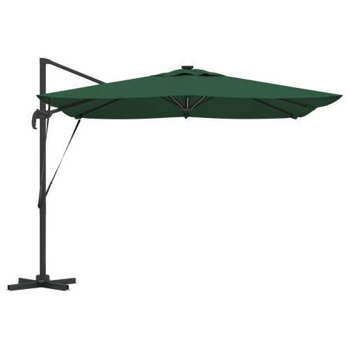 Cantilever Roma Parasol s LED diodama - Zelena, 286 x 285 x 270 cm Aluminij Cijena