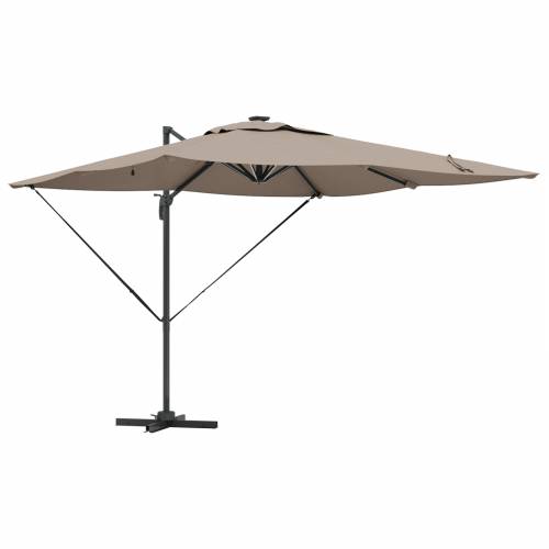 Cantilever Roma Sjenilo s LED-ima - Taupe (286 x 285 x 270 cm) - Aluminiij Cijena
