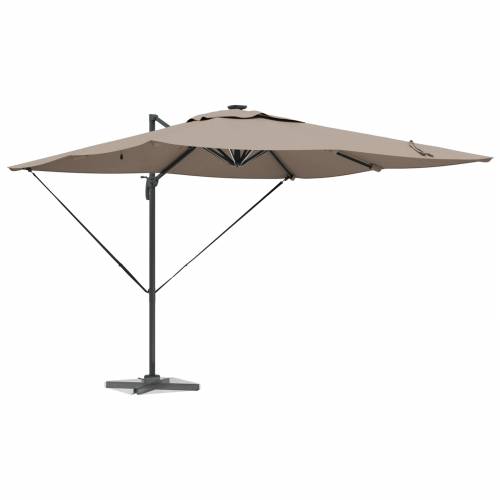 Cantilever Roma Sjenilo s LED-ima - Taupe (286 x 285 x 270 cm) - Aluminiij Cijena