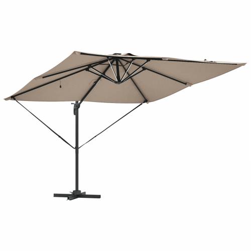Cantilever Roma Sjenilo s LED-ima - Taupe (286 x 285 x 270 cm) - Aluminiij Cijena