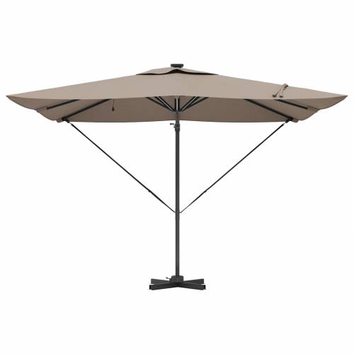 Cantilever Roma Sjenilo s LED-ima - Taupe (286 x 285 x 270 cm) - Aluminiij Cijena