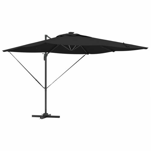 Cantilever Roma Parasol s LED-ima - Crna, 286 x 285 x 270 cm, Aluminij Cijena