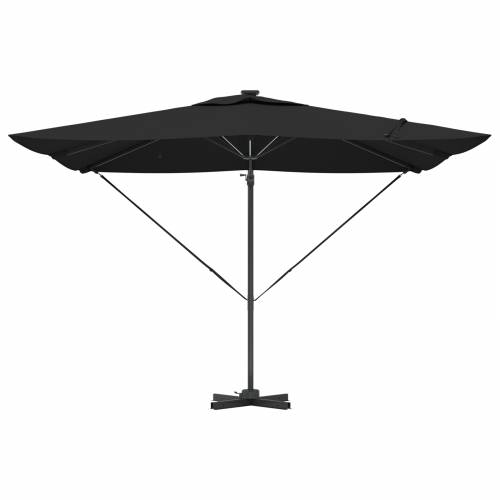 Cantilever Roma Parasol s LED-ima - Crna, 286 x 285 x 270 cm, Aluminij Cijena