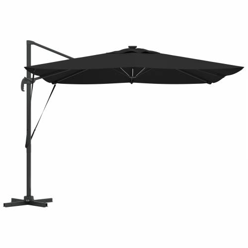 Cantilever Roma Parasol s LED-ima - Crna, 286 x 285 x 270 cm, Aluminij Cijena