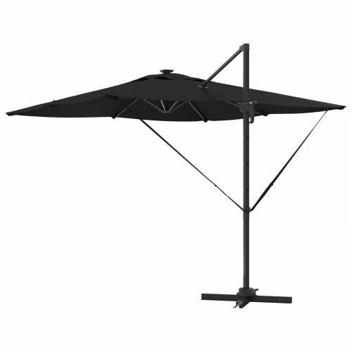 Cantilever Roma Parasol s LED-ima - Crna, 286 x 285 x 270 cm, Aluminij Cijena
