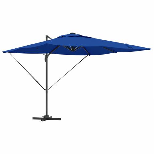 Cantilever Roma Sjenilo s LED lampama u azurno plavoj boji – 286 x 285 x 270 cm, aluminijski. Cijena