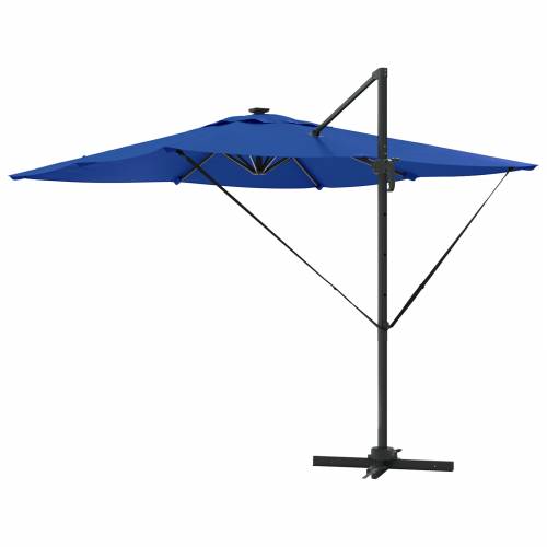 Cantilever Roma Sjenilo s LED lampama u azurno plavoj boji – 286 x 285 x 270 cm, aluminijski. Cijena