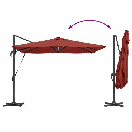 Roma svjetiljka s LED lampama u terakoti - 286 x 285 x 270 cm, aluminij. Cijena
