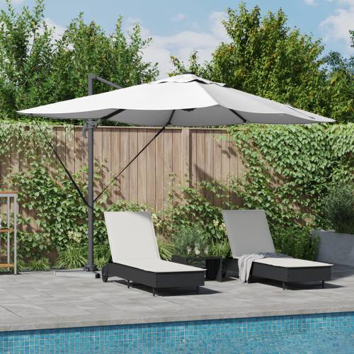 Cantilever Roma suncobran s LED svjetlima Bež 352x251x265 cm Aluminij Cijena