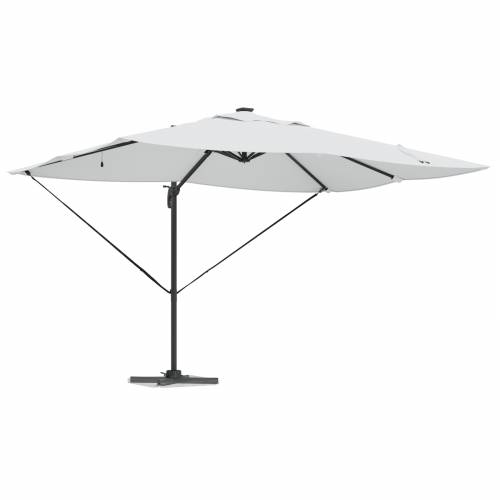 Cantilever Roma suncobran s LED svjetlima Bež 352x251x265 cm Aluminij Cijena