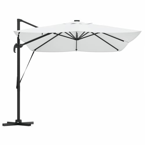 Cantilever Roma suncobran s LED svjetlima Bež 352x251x265 cm Aluminij Cijena