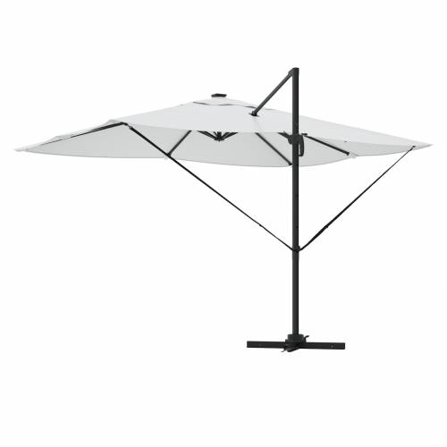 Cantilever Roma suncobran s LED svjetlima Bež 352x251x265 cm Aluminij Cijena