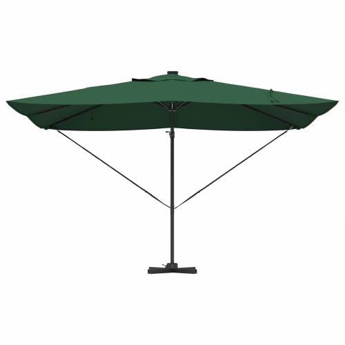Kantileverski Roma suncobran s LED-ima Zeleni 352x251x265 cm Aluminijski Cijena