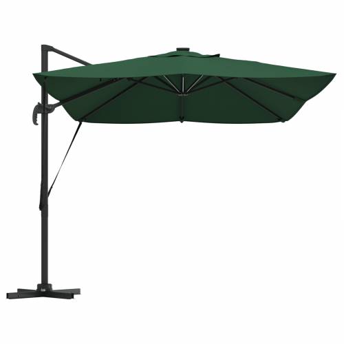 Kantileverski Roma suncobran s LED-ima Zeleni 352x251x265 cm Aluminijski Cijena