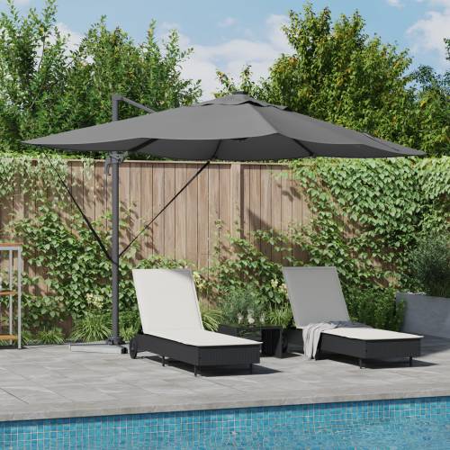 Kantilever Roma suncobran s LED osvjetljenjem Antracit 352x251x265 cm Aluminij Cijena