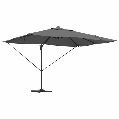 Kantilever Roma suncobran s LED osvjetljenjem Antracit 352x251x265 cm Aluminij Cijena