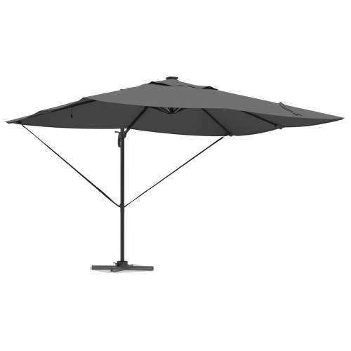 Kantilever Roma suncobran s LED osvjetljenjem Antracit 352x251x265 cm Aluminij Cijena